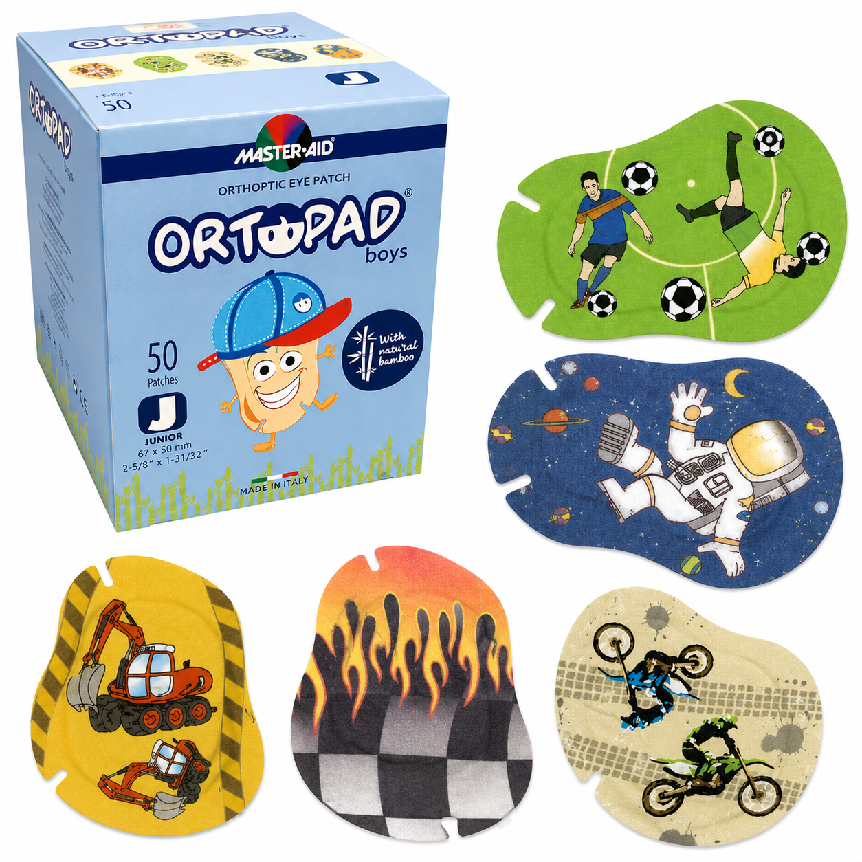 Ortopad Boys Eye Patches 50 Pack | Amblyopia Orthoptic Eye Patch Australia