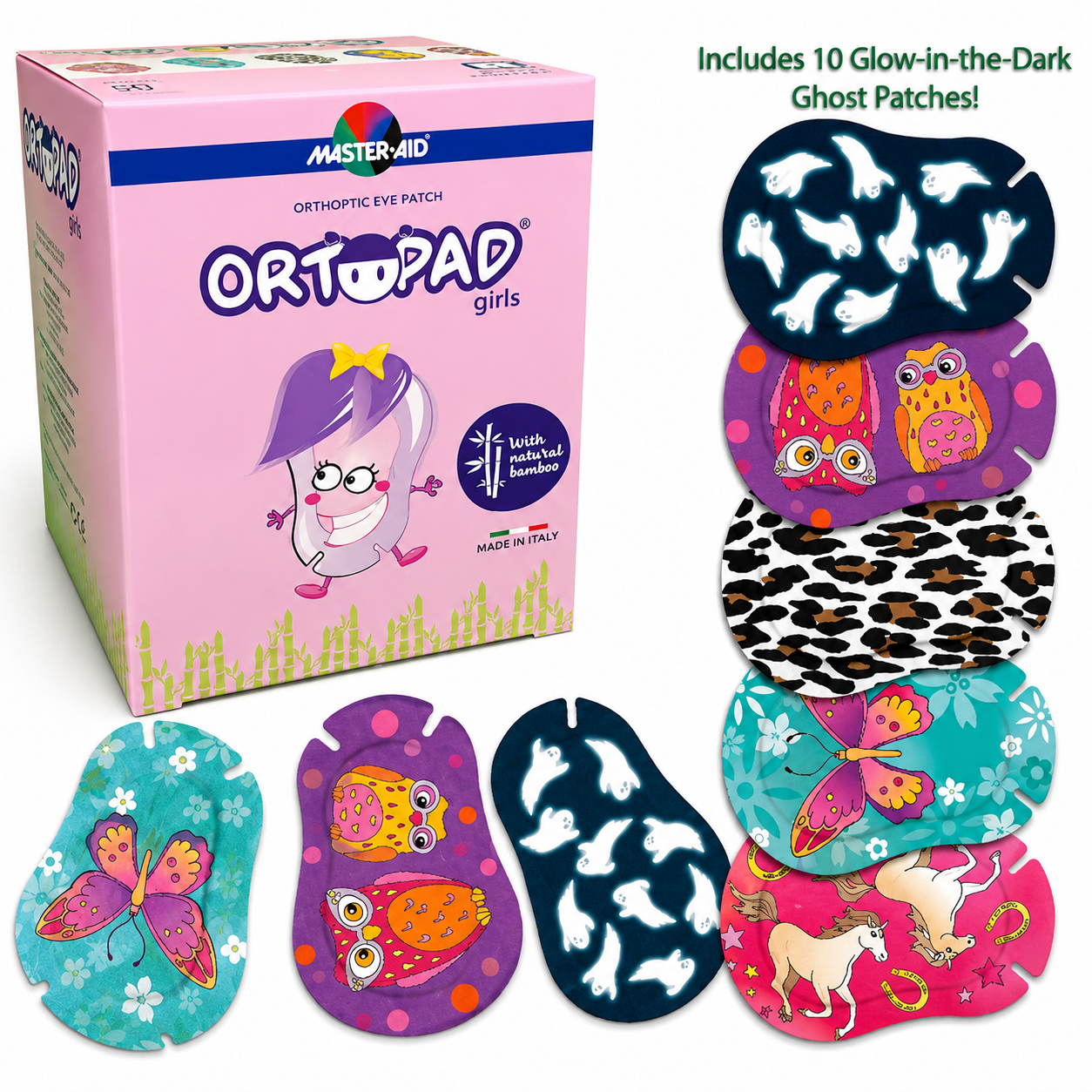 Ortopad Girls Eye Patches 50 Pack | Amblyopia Orthoptic Eye Patch Australia